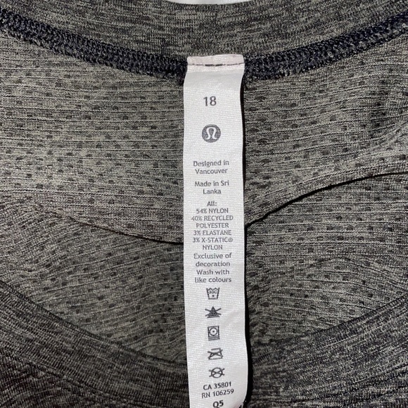 Lululemon, size 18, swiftly long sleeve, green - Picture 2 of 4